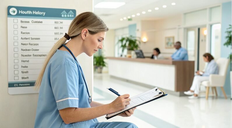 which biographic information would the nurse record in health history